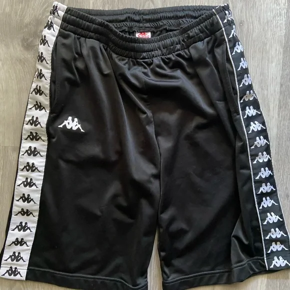 Kappa Shorts Black/White Large